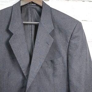 Alexandre of England Blazer 80s Vintage 42R Gray Wool Made in England Jacket